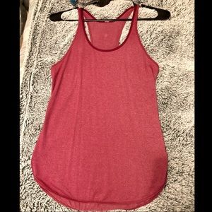 Red/burgundy Lululemon tank top
